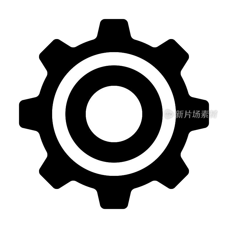 Gear icon isolated on white background